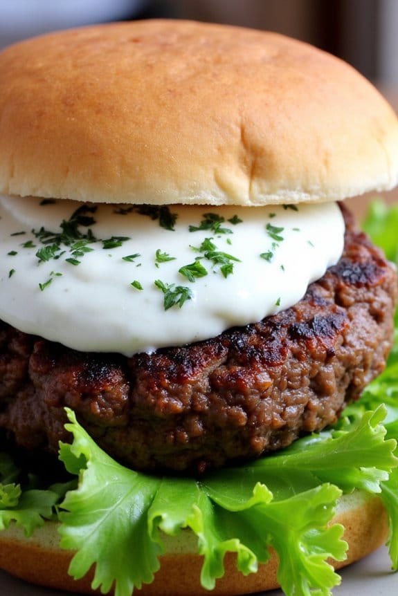 mediterranean lamb burger delight