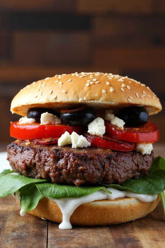 mediterranean lamb burger delight