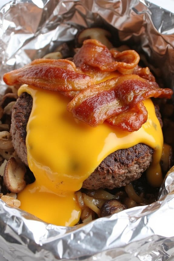 mushroom swiss cheeseburger packets