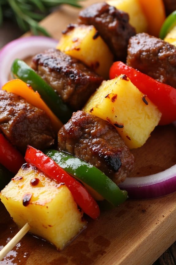 savory teriyaki beef skewers