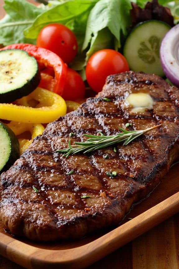 sizzling juicy steak platter