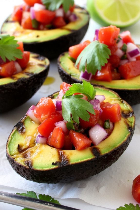 smoky grilled avocado cups