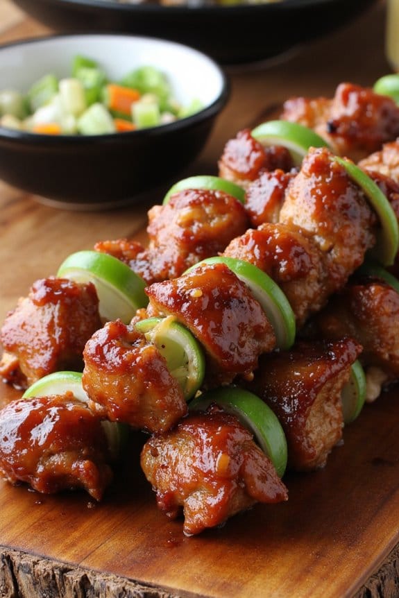 soy ginger glazed skewers