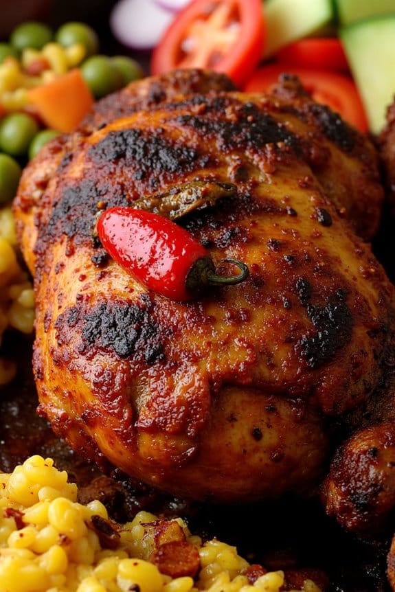 spicy caribbean jerk chicken