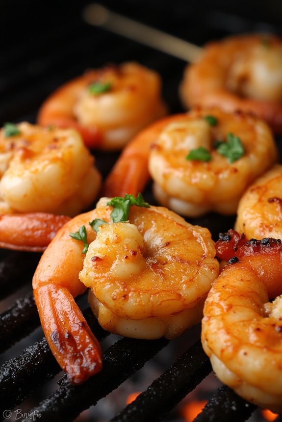 sweet and savory shrimp skewers