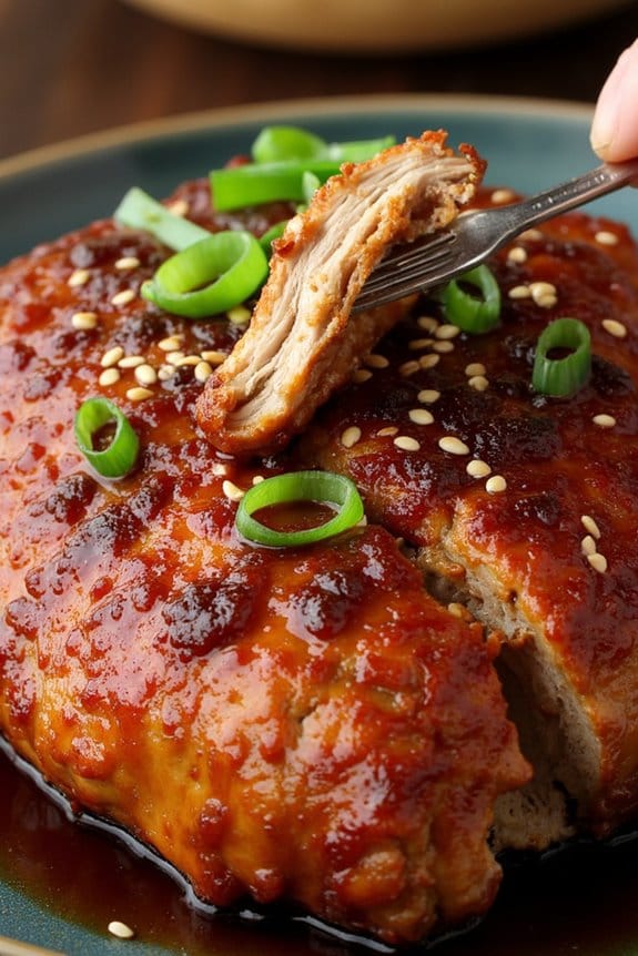sweet and spicy glazed pork