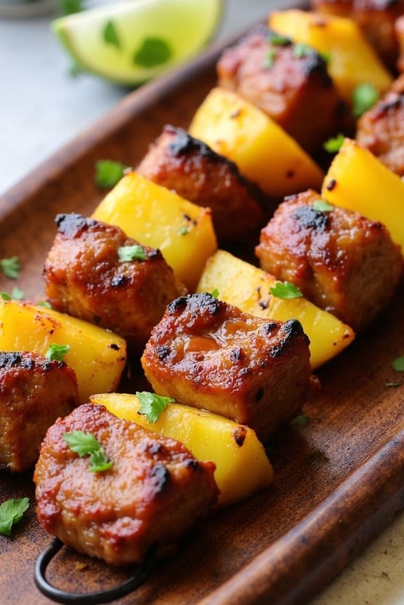 sweet and spicy skewers