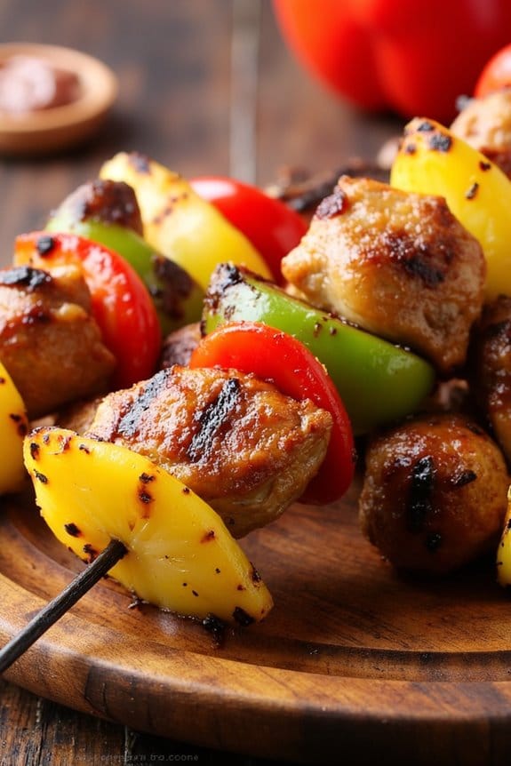 sweet sour chicken kabobs