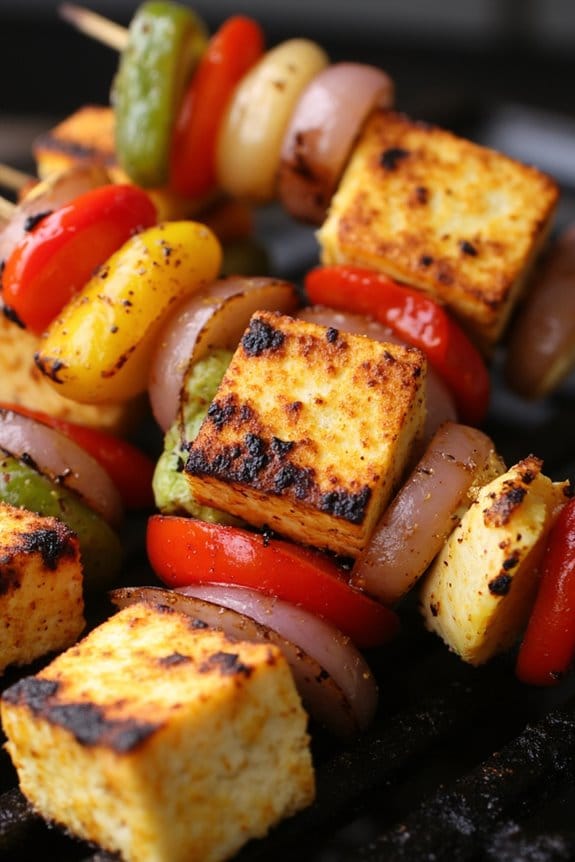 tandoori spiced paneer kebabs