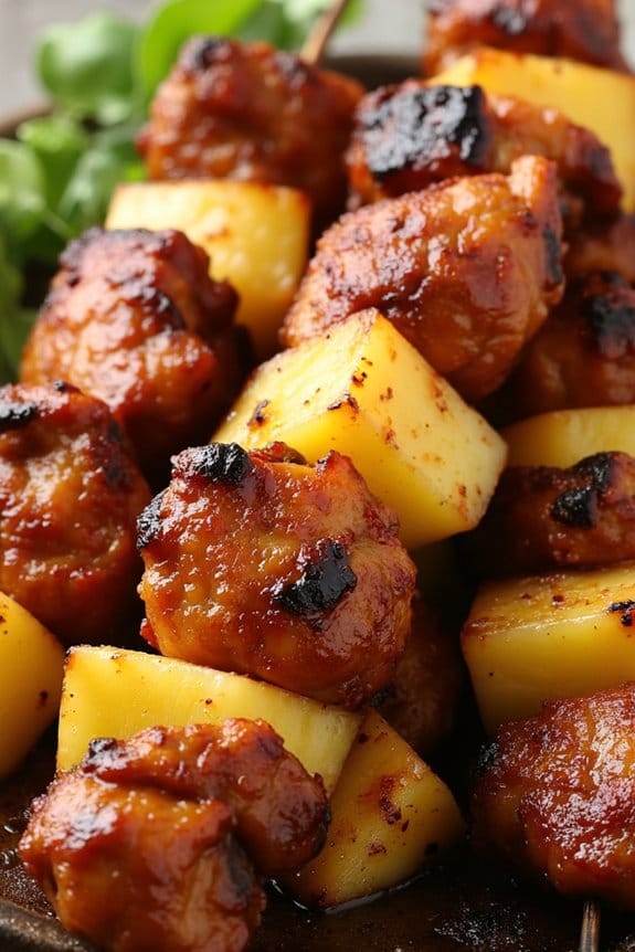 teriyaki chicken pineapple kebabs