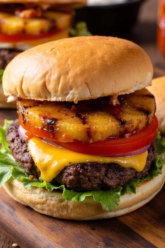 teriyaki pineapple burger delight