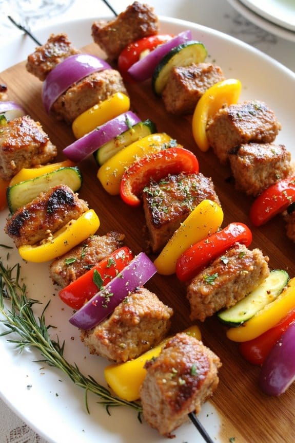 zesty herb infused pork kabobs