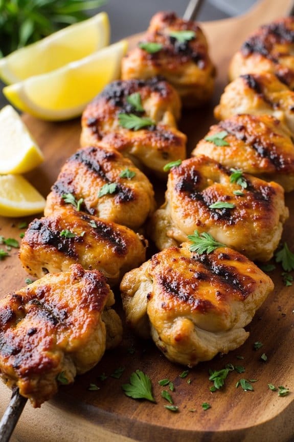 zesty lemon herb chicken skewers